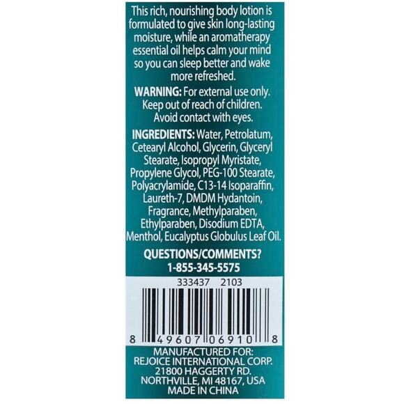 Spa Luxury Refreshing Mint Eucalyptus Soothing Body Lotion 10 FL Oz, NEW - Picture 2 of 2